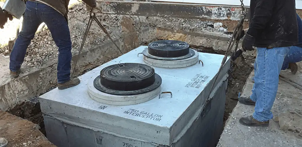 Grease trap installation for a commercial property drainage system in Bakersfield, CA